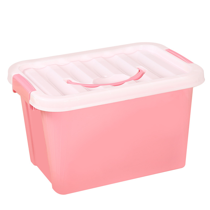 Toy Storage Box Transparent Storage Box Clothes Basket Plastic Book Storage Box Large Snack Storage Box Household