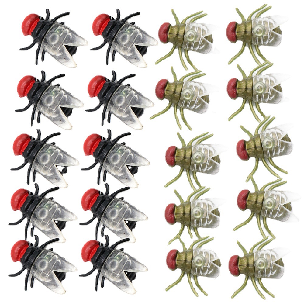 Simulation fly toy animal model spoof trick fly Spider Halloween mini fly trick toy