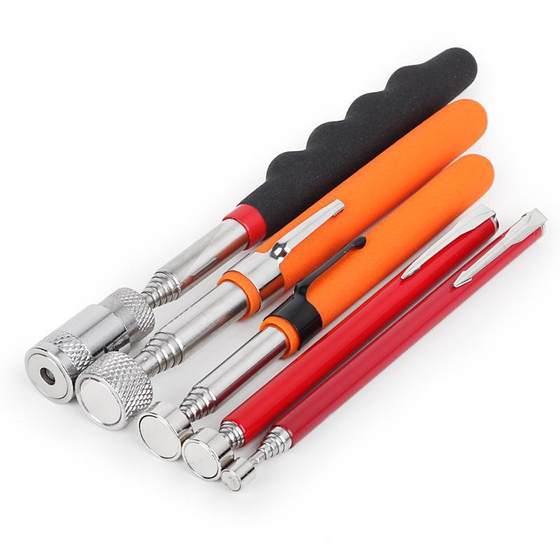 Shimon Pickup Retractable Magnetic Stick with Light Magnetic Stick Auto Repair Tool Metal Pickup Stick
