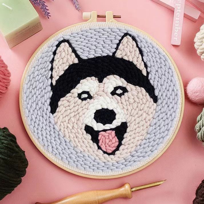 Russian poke embroidery handmade embroidery poke music beginner DIY embroidery poke embroidery gift material package 20*20
