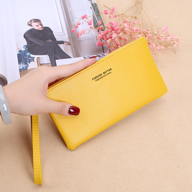 2020 Korean Style Zipper Clutch Coin Purse Wallet New Style Women's Long Wallet Large Capacity Women's Wallet