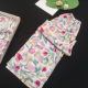 2023 ice silk pajamas women's high-grade thin printed plus size tulip Internet celebrity simulation silk home wear wholesale