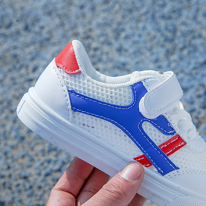 Children's net shoes 2023 new spring and summer men's and women's net surface small white shoes medium and large children's hollow student Net panel shoes tide