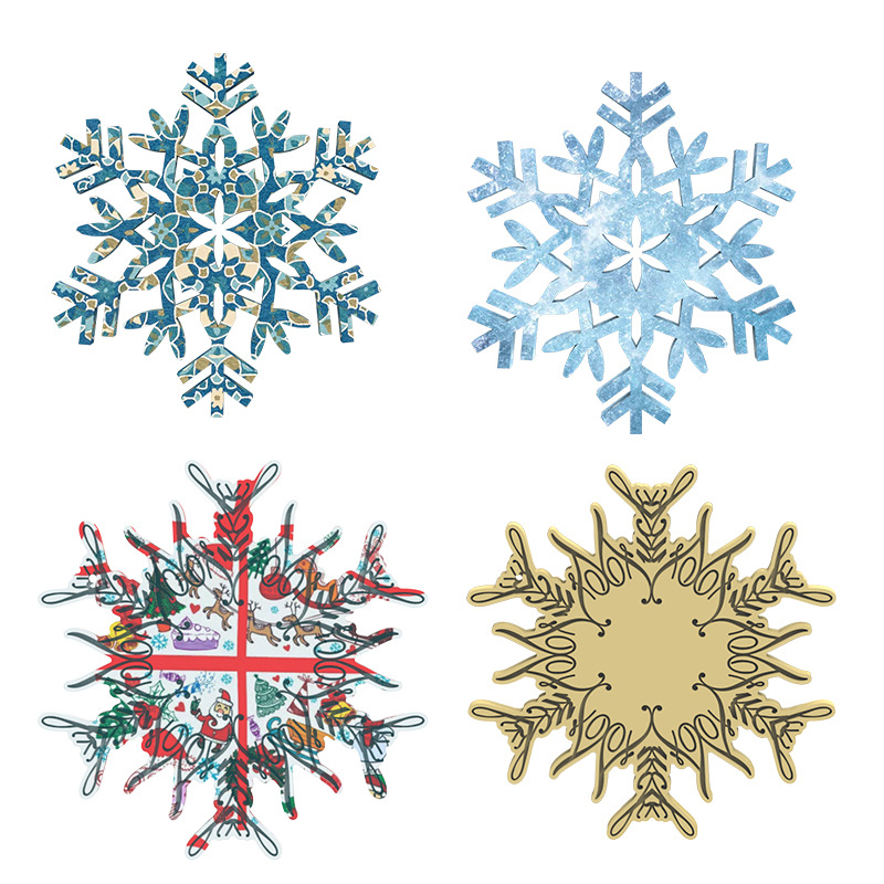 Yu Meiren diy Crystal Drop Glue Mold Snowflake Hanging Decoration Coaster Multi-purpose Silicone Mold Amazon Hot Push