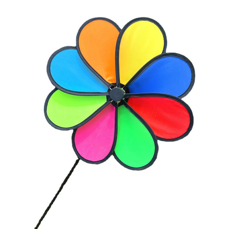 Diameter 1 meter handmade eight color petals Super windmill wedding decoration scenic garden advertising Children's Festival gifts