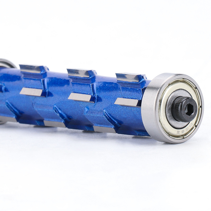 Cross-border new 12mm shank flush finishing end mill spiral double bearing woodworking milling cutter wholesale