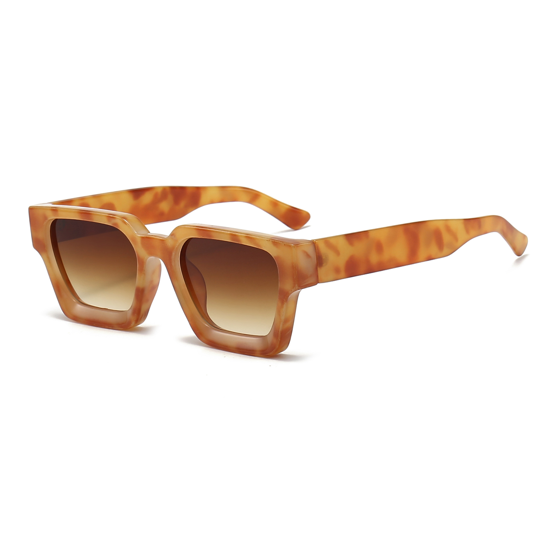 Cool square glasses new European and American thick frame sunglasses trendy box foreign trade glasses personalized cross-border large frame sunglasses