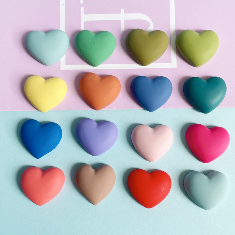 New Frosted Resin Love Patch Accessories DIY Phone Case Clothing Hair Accessories Accessories Material Accessories Refrigerator Stickers