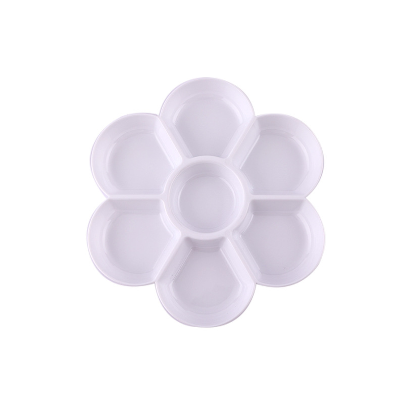 Plum Blossom Color Plate Children's Color Plate Disposable Color Palette Chinese Painting Watercolor Acrylic Oil Painting Color Box for Stall