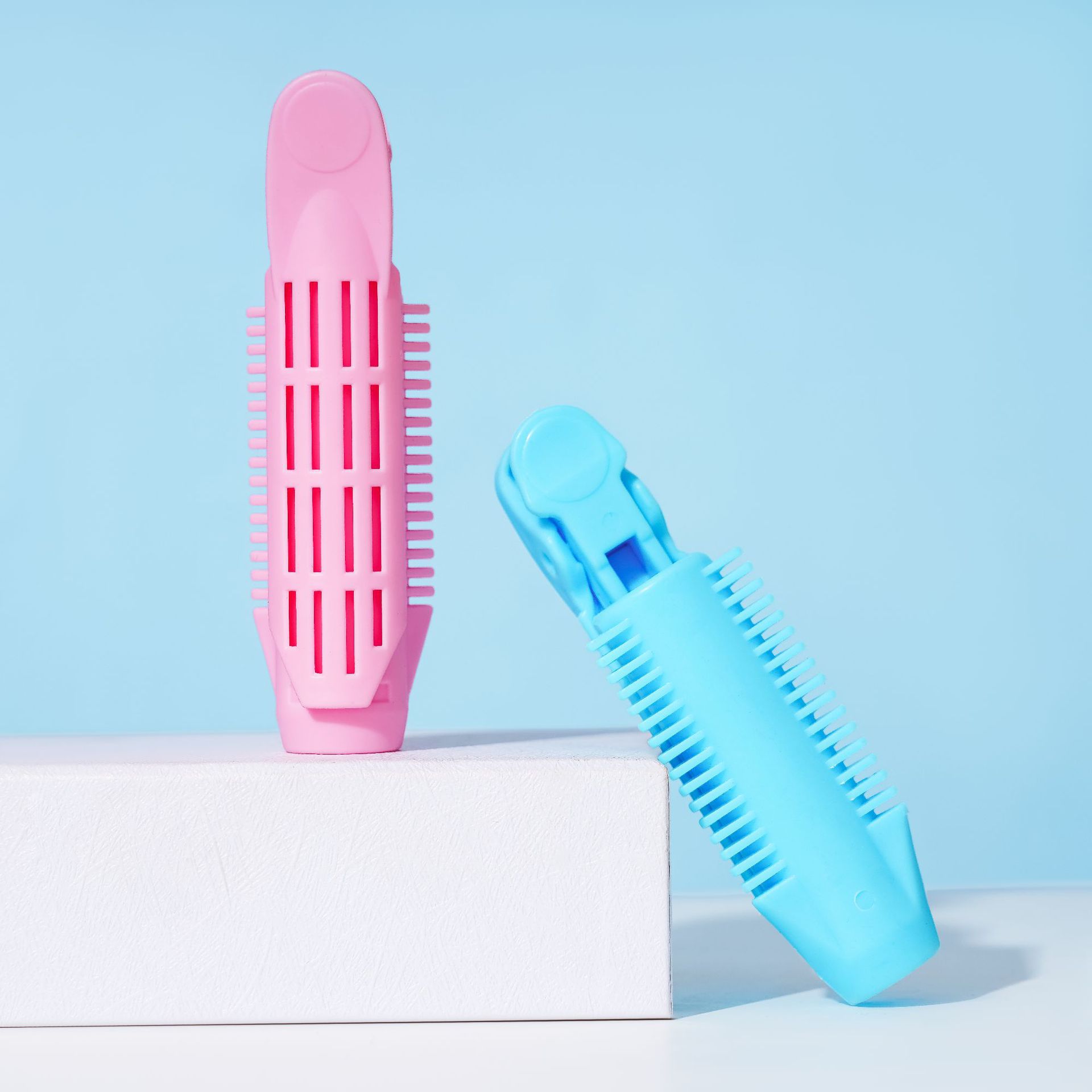 Air bangs clip hair root fluffy clip hair iron styling trend lazy perm styling curling tube hair root pad