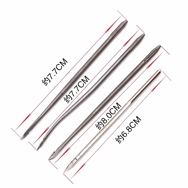 Copper awl straight hole straight hook curved needle shoe repair tool soles shoes awl crochet awl package