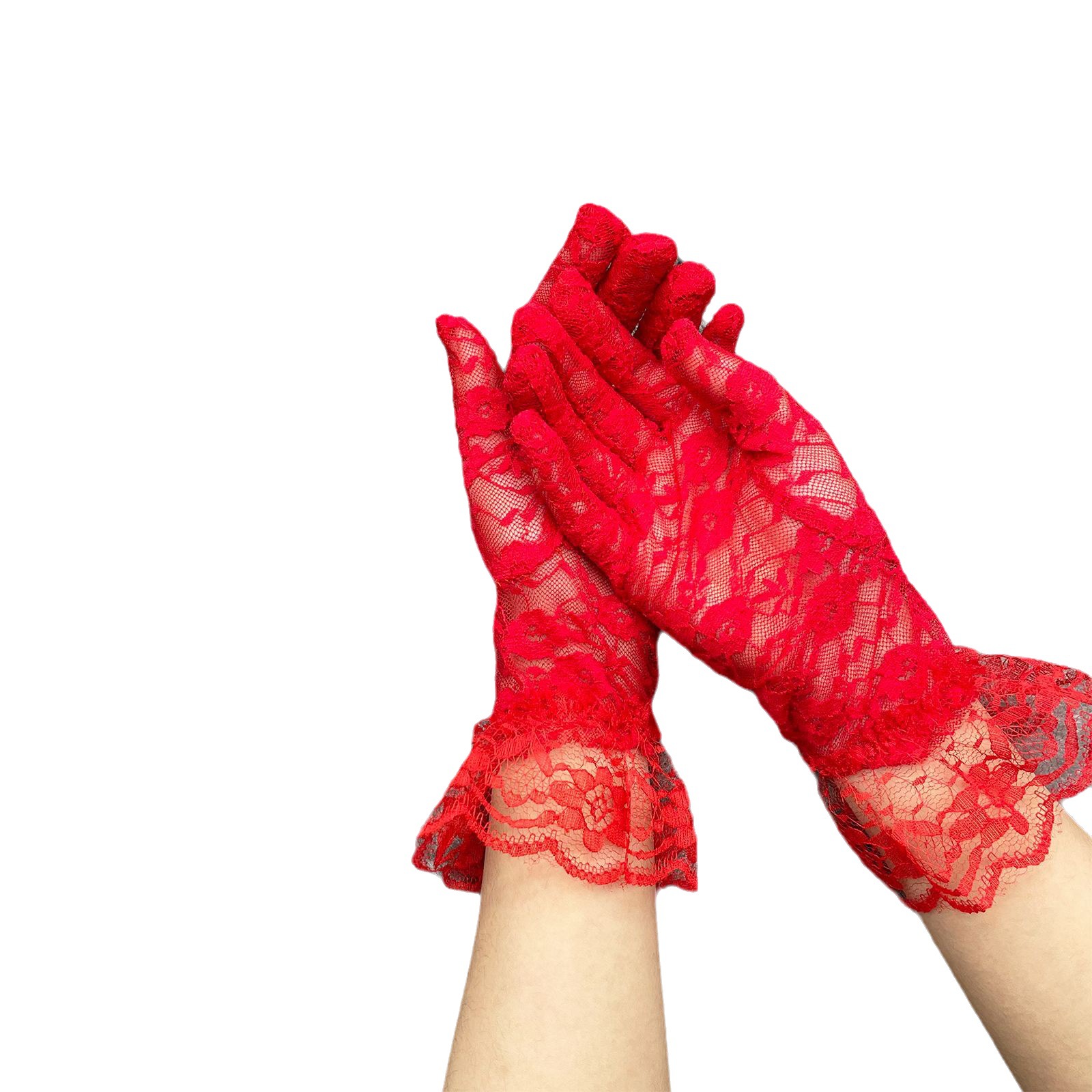Factory direct supply stretch flower lace summer sunscreen sexy riding sunscreen adult gloves wholesale