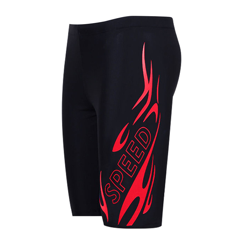 Fashion new men's colorful printed pattern swimming trunks slim fit plus size five points swimming series equipment package wholesale
