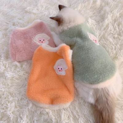 Cat Clothes autumn and winter cloth doll cat warm vest fleece pet dog clothes kitten kitten anti-lint