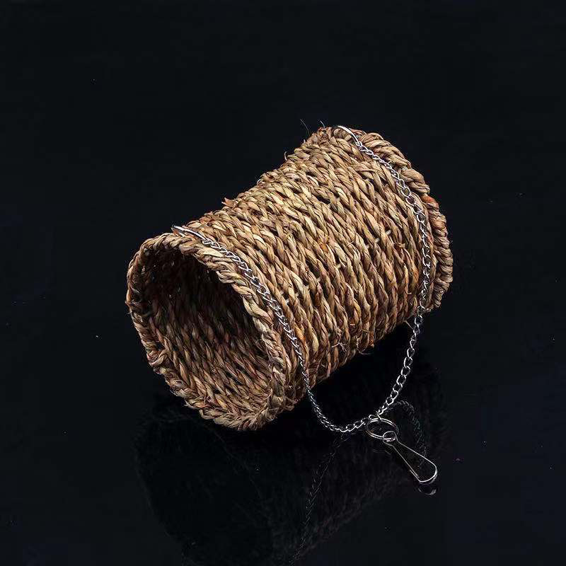Hamster, guinea pig, chinchilla, sugar glider, gerbil, squirrel, parrot, grass-woven hanging nest, hanging tube toy