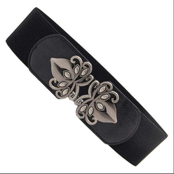 Hot selling Korean Palace retro carved wide belt ladies all-match elastic waist wide belt wholesale spot