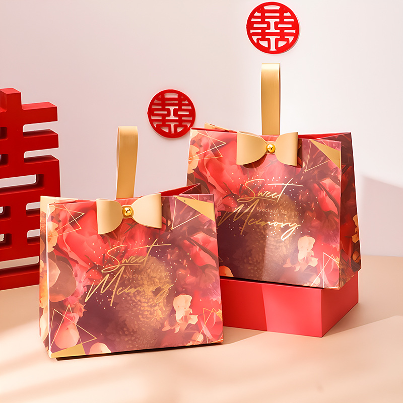 Wedding Candy Box Special Wedding Candy Bag Advanced Sense Ins Style Wedding Candy Box Empty Box Binding Wedding Gift Box