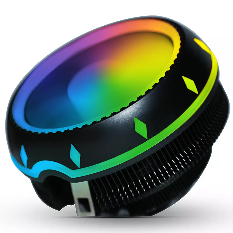 Host computer CPU radiator UFO spy UFO fan color mute luminous desktop game radiator
