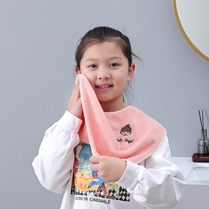 Children's Wash Towel Infant Waterproof Anti-Dirty Slippery Towel Multifunctional Baby Dining Bib Wash Face Brush Brush Bib