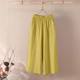 Summer Cotton and Linen Wide-leg Pants Women's Summer New Korean-style Loose plus size Casual Pants All-match Outer Wear Capri Pants