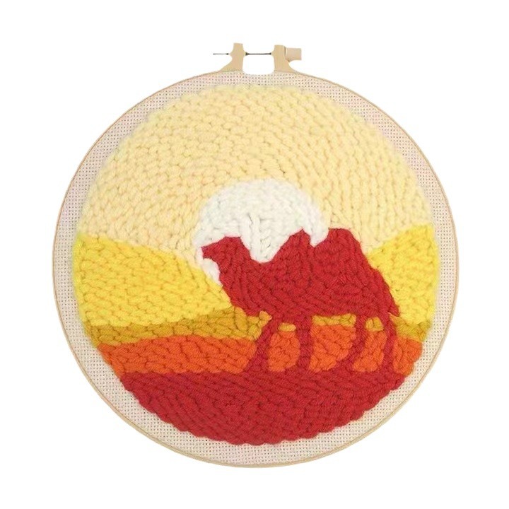 Russian poke embroidery handmade embroidery poke music beginner DIY embroidery poke embroidery gift material package 20*20