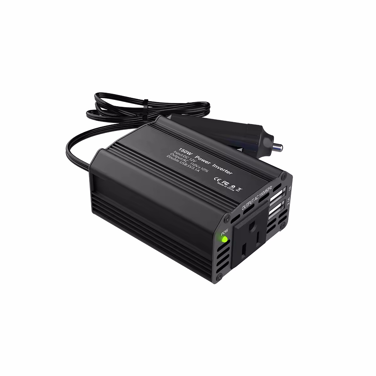 Cross-border new 150W car inverter 12V to 110v220v automotive inverter power converter booster