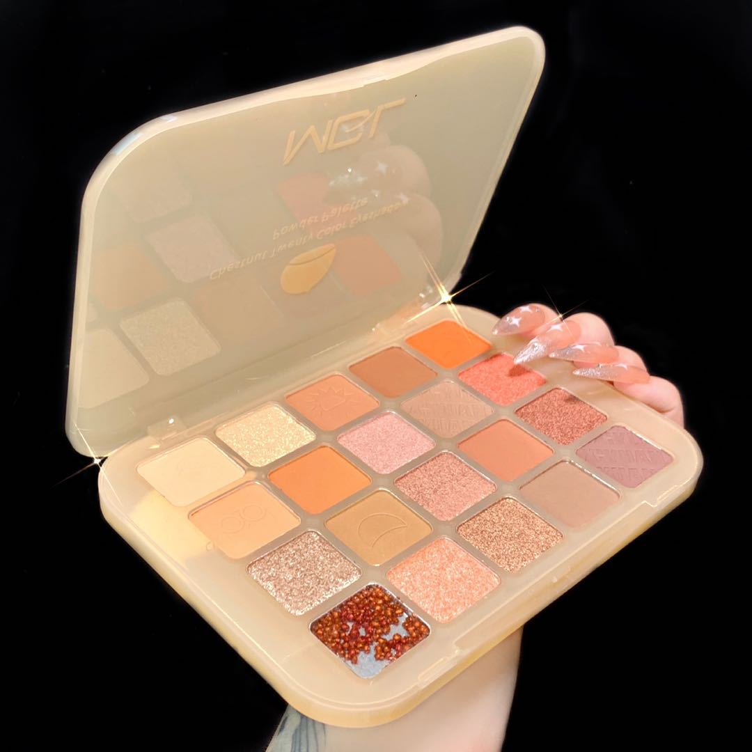 Chestnut Twenty Color Eyeshadow Plate ins Super Fire Cheap Student Earth Color Milk Tea Color Pearlescent Matte Small Internet Celebrity