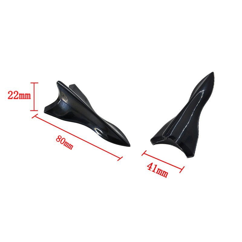 Cross-border roof tail black shark fin universal pointed carbon fiber bumper car roof modification wind