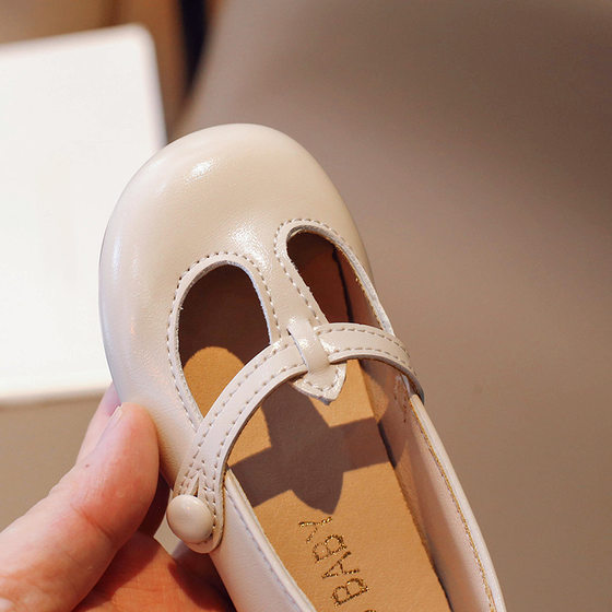 Autumn 2024 New Korean Style Girl's Soft-soled Leather Shoes Fashionable All-match Princess Shoes Children's College Style Single-layer Shoes Trendy
