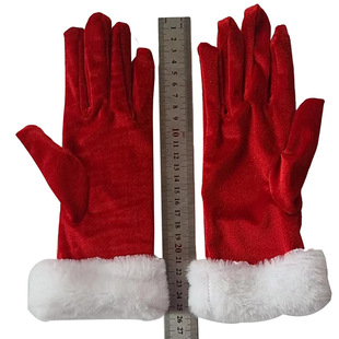 Christmas Velvet Gloves Foreign Trade Export Gloves Wholesale Performance Masquerade Festival Celebration Performance