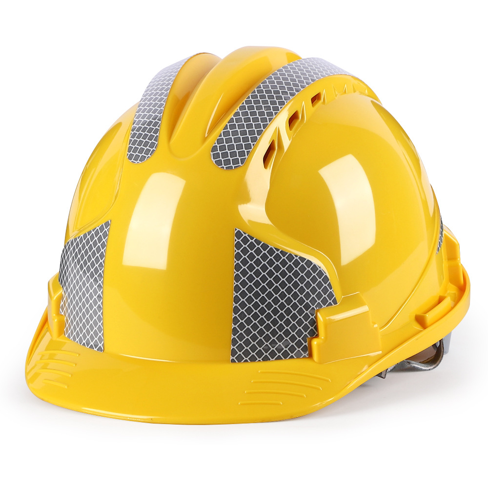 Construction site national standard checked helmet manufacturer three-rib ABS construction anti-smashing breathable insulated helmet printing