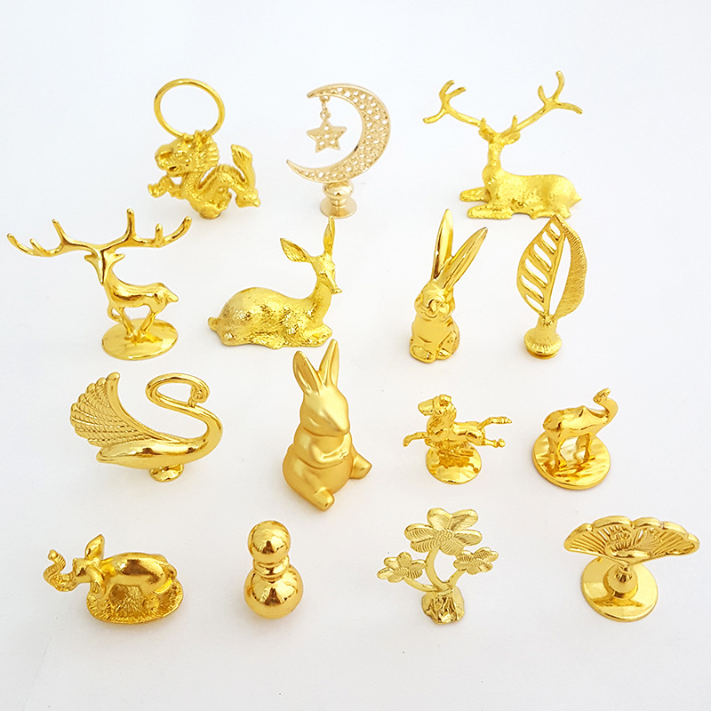 Light luxury home metal cover lifting accessories deer Swan elephant animal decoration aromatherapy cover Candy Jar accessories