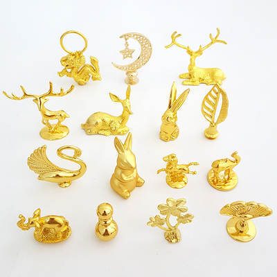 Light luxury home metal cover lifting accessories deer Swan elephant animal decoration aromatherapy cover Candy Jar accessories