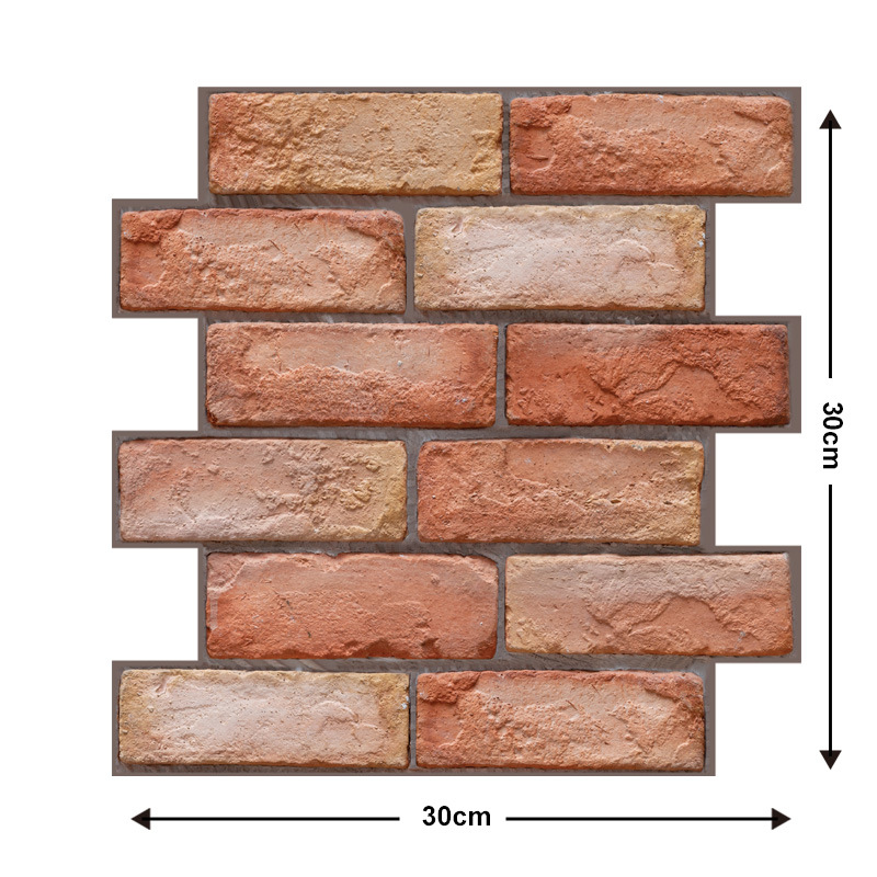 Factory wholesale student dormitory waterproof background wall PVC waterproof brick pattern self-adhesive wall brick wallpaper wholesale