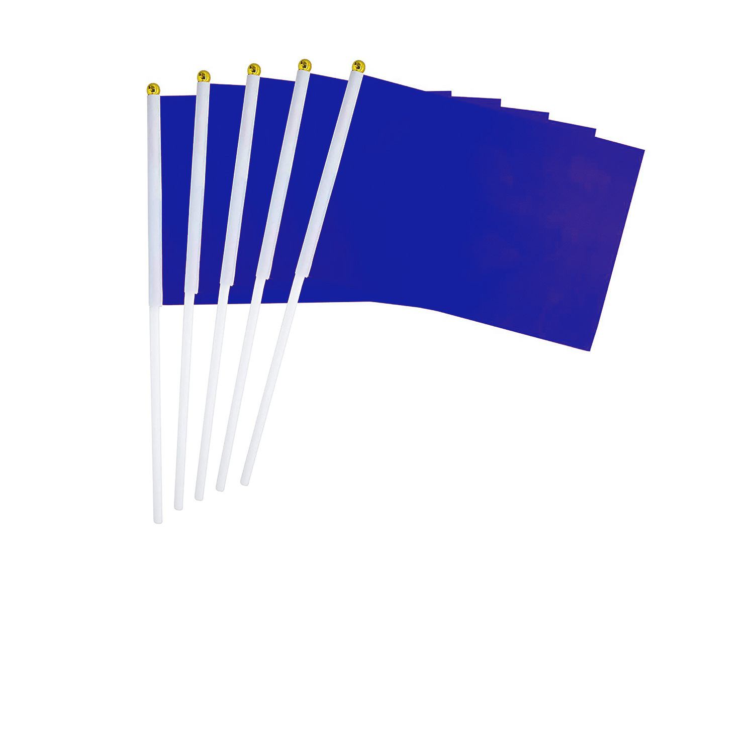 14*21cm solid color hand flag in stock white red flag factory blue flag No.7 No.8 with pole