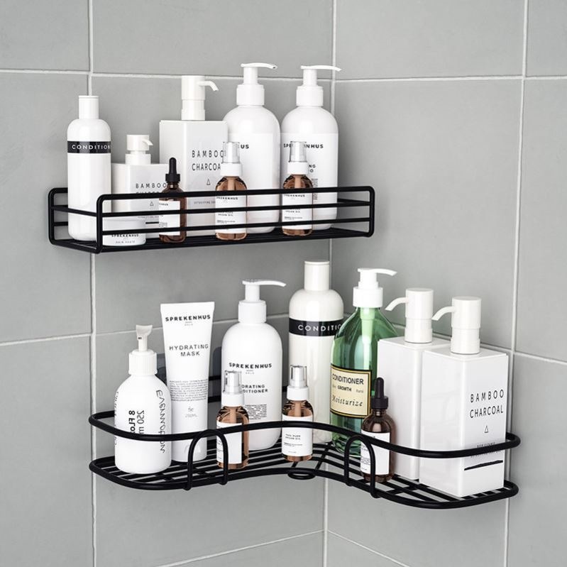 Toilet Storage Rack Toilet Toilet Hole-free Wall-mounted Tripod Bathroom Washstand Cosmetic Storage Rack