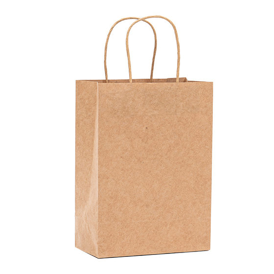 Kraft Paper Bag Custom Handbag Small Batch Custom Logo Catering Packing Takeaway Bag Kraft Paper Gift Bag