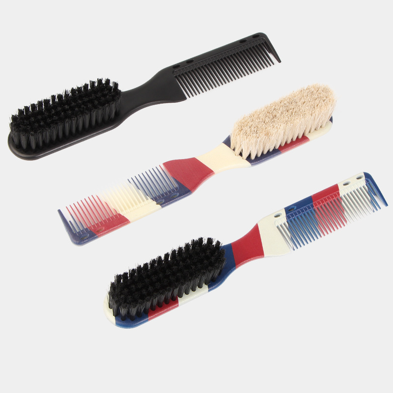 Cross-border hairdressing dual-purpose brush combing hair dyeing broken hair brush home fluffy styling comb men's beard brush wholesale