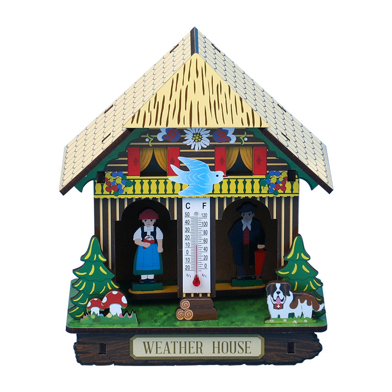 Wall hanging rain box wall hanging barometer temperature and humidity sensor foreign trade Amazon explosions