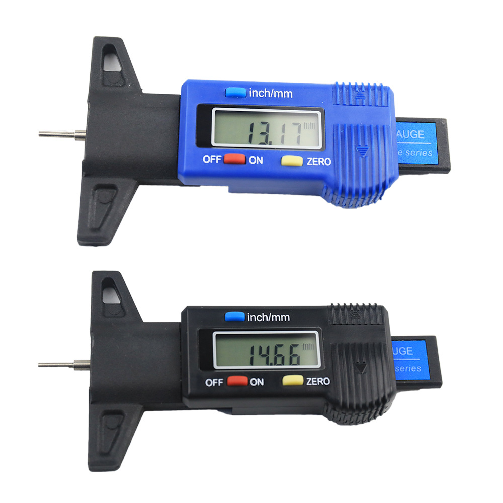 ETOPOO electronic digital display tire pattern depth ruler 0-25mm tread gauge depth vernier caliper tread ruler