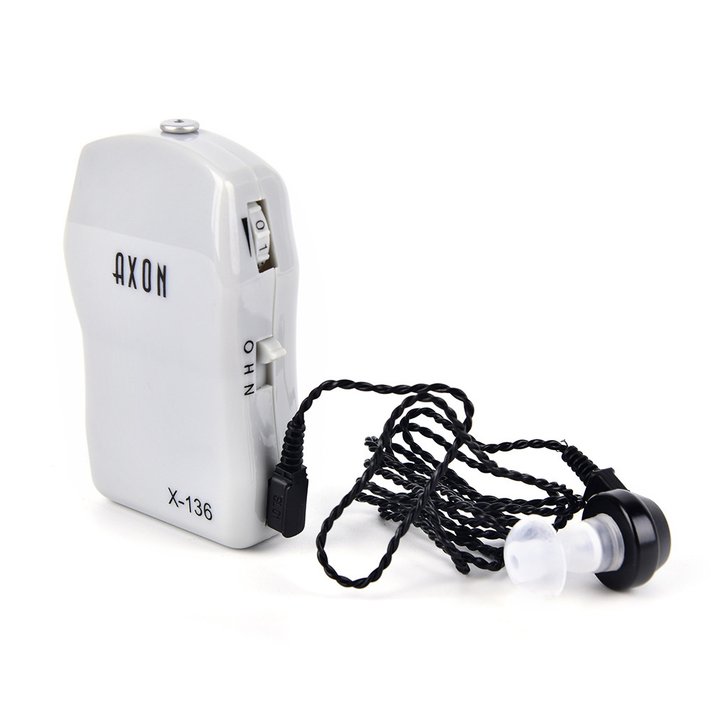 Hot selling wired hearing aid AXON X-136 monaural noise reduction stopping barrier assisted deaf elderly cross-border English