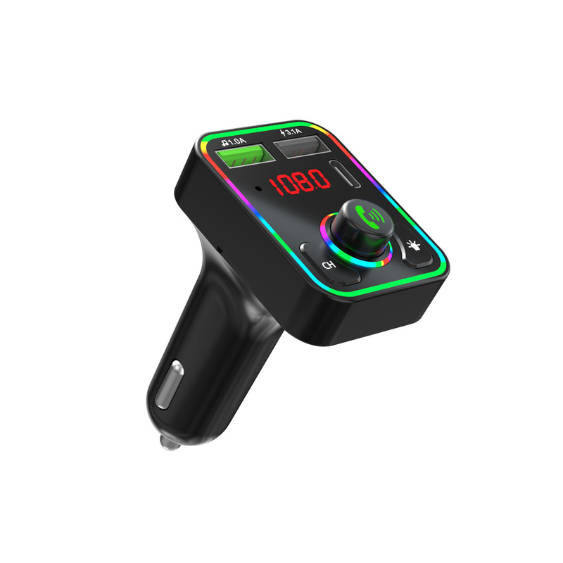 F3車載mp3 bluetoothプレーヤーusbメモリ音楽pd充電器急速充電ハンズフリー通話受信機fm送信機|undefined