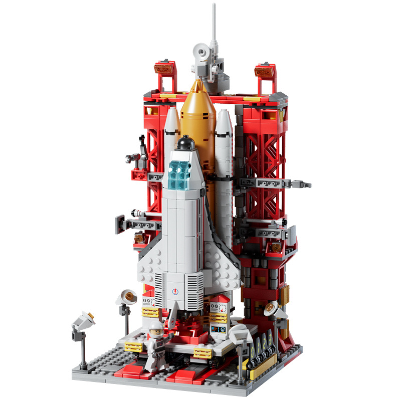 Compatible with Lego China Space Rocket Small Particles Building Blocks Children's Assembled Educational Toys Birthday Gift for Boys