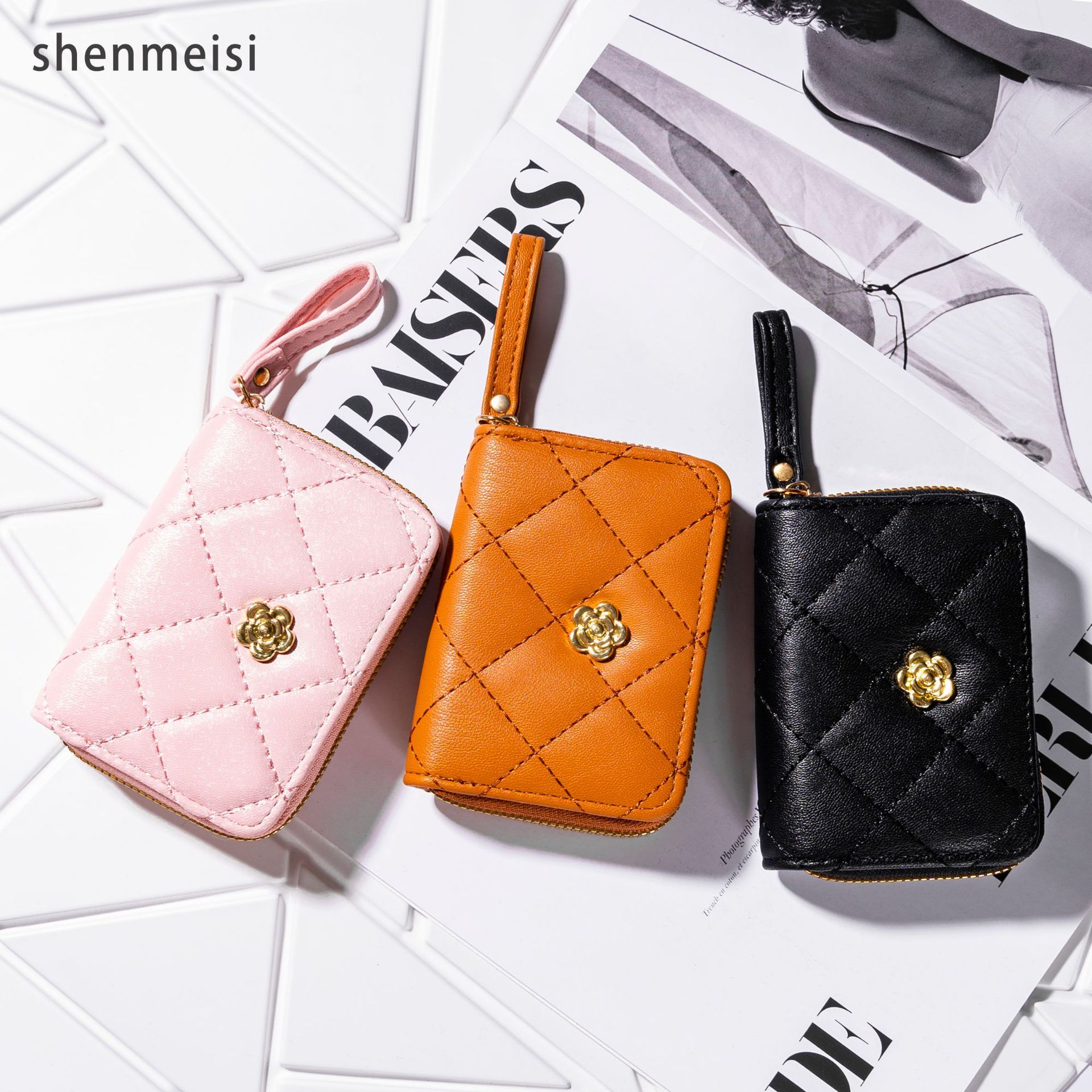 Chanel style rhombus light luxury women's organ card holder multi-card large capacity bank card storage bag mini coin purse
