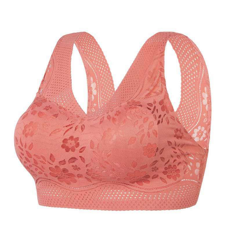 Ice Silk Seamless Beautiful Back Bra One-piece Push-up Rimless Bra Lace Underwear Women's Chest Wrapping Sports Vest for Women