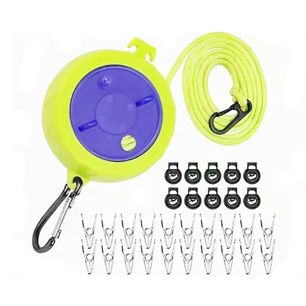 Exclusive 22 new 10 m lengthened thickened polyester outdoor box-type windproof non-slip clothesline retractable clothesline