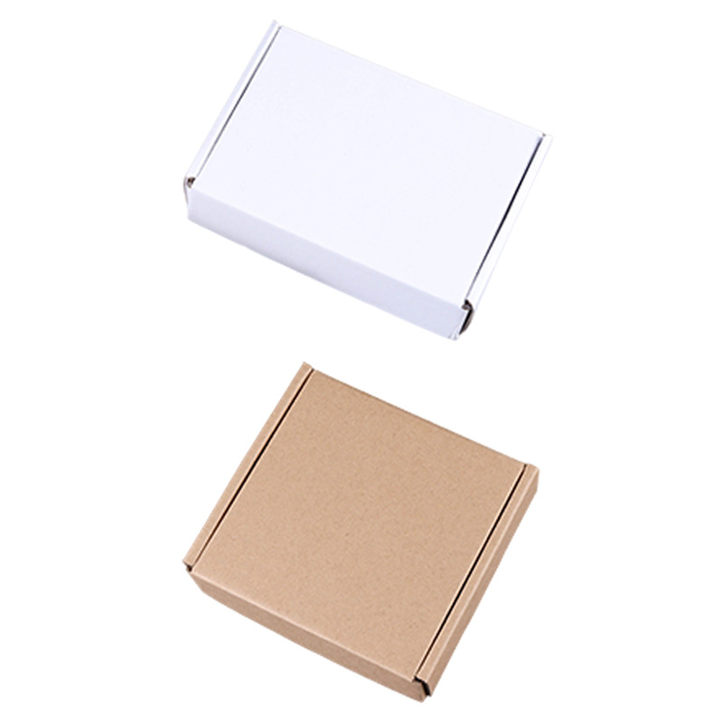 In stock mini aircraft box small batch wholesale jewelry packing box Square small size three-layer corrugated box