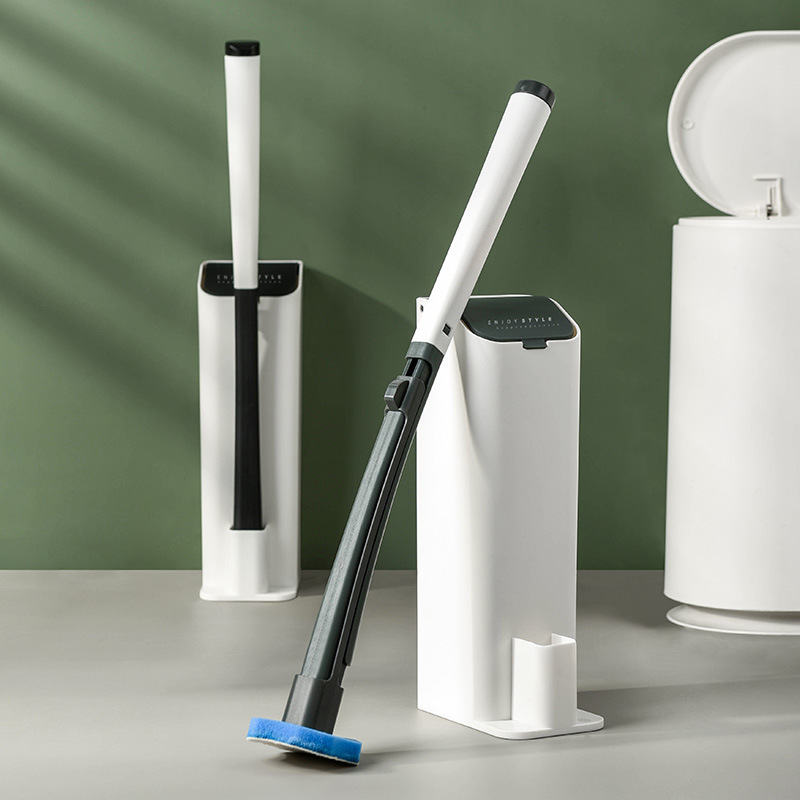 Disposable Toilet Brush Set No Dead Angle Toilet Brush Cleaning Brush Hole-free Wall-mounted Toilet Brush Long Handle