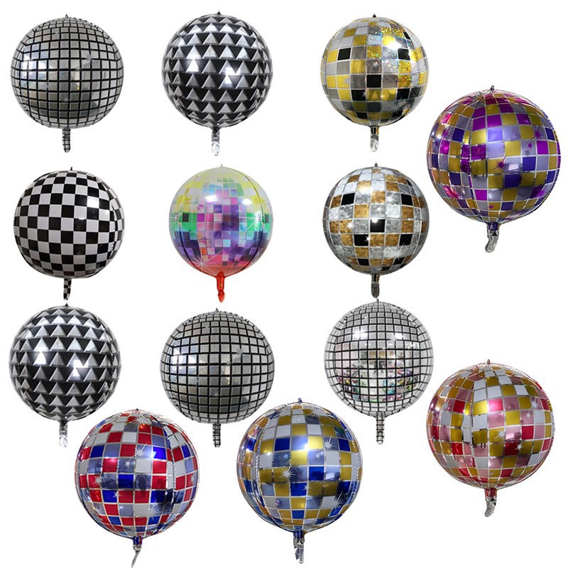 22 inch laser disco 4D ball birthday party decoration aluminum balloon bar mall opening activity layout