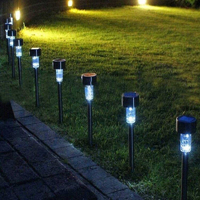 Cross-border outdoor solar ground lamp stainless steel garden solar lawn lamp outdoor garden lamp